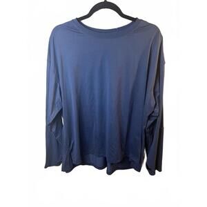 The North Face Women's Blue Long Sleeve Activewear Shirt Size 2X Thumb Holes